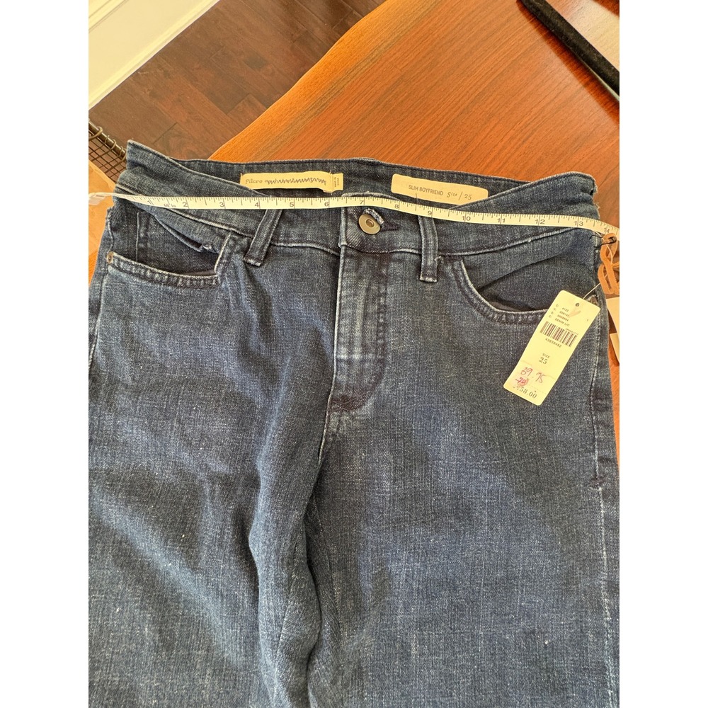 Pilcro and the Letterpress Slim Boyfriend Jeans Dark Wash Blue Denim Size 25 NWT - Picture 4 of 8